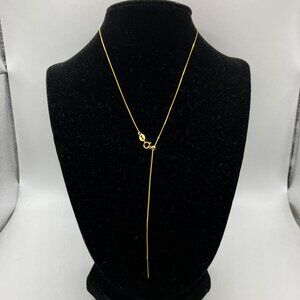 LAST 925 Chain .925 Sterling Silver Adjustable Chain Golden 17.7 inches long